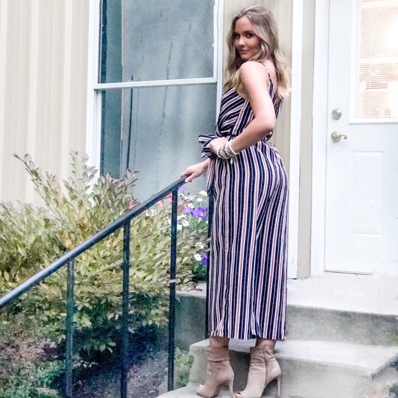 BAYSIDE VIBES CULOTTES  STRIPED JUMPSUIT - Picture 4 of 4